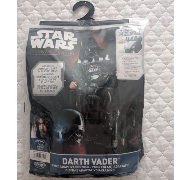 ⚫️ Jazwares STAR WARS Darth Vader Adaptive Costume Size S Child S 4-7 NEW - Picture 6 of 12